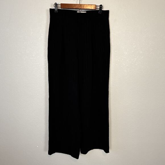 Everlane Womens City Stripe Way High Drape Pants Size 8 Black Viscose Wide Leg - Picture 2 of 6